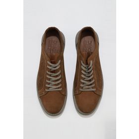 Bueno Shoes 07m9983 Taba Gri Dante Deri Erkek Klasik Ayakkabı