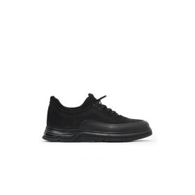 Bueno Shoes 07MA24262120 Siyah Atlas Dante Deri Erkek Günlük Ayakkabı