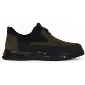 Bueno Shoes 07MA26382120 Siyah Mat-Haki Matdo Erkek Günlük Ayakkabı