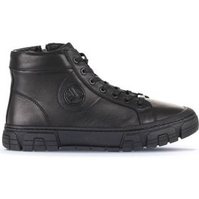 Bueno Shoes 07MB26797160 Siyah Marsel Deri Erkek Bot