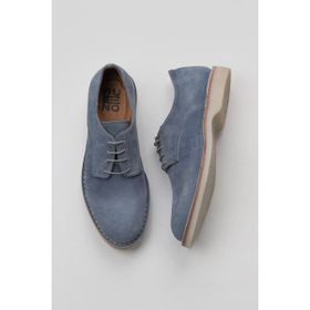 Bueno Shoes 10M00749 Gri Mavi Süet Erkek Klasik Ayakkabı