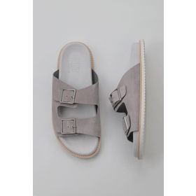 Bueno Shoes 10M102115 Gri Süet Erkek Düz Terlik