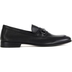 Bueno Shoes 10MA229555 10MA229555 Siyah Flotter Deri Erkek Klasik Ayakkabı