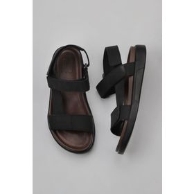 Bueno Shoes 11S23213 Siyah Nubuk Deri Erkek Sandalet