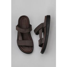 Bueno Shoes 11T23345 Kahverengi Nubuk Erkek Düz Terlik