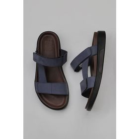 Bueno Shoes 11T23345 Lacivert Nubuk Erkek Düz Terlik