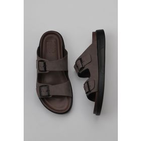 Bueno Shoes 11T23348 Kahverengi Nubuk Erkek Düz Terlik