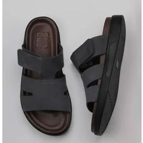 Bueno Shoes 11T23447 Antrasit Nubuk Erkek Düz Terlik