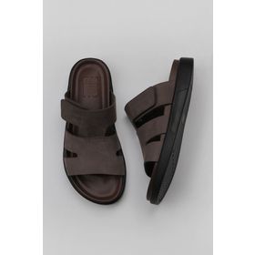 Bueno Shoes 11T23447 Kahverengi Nubuk Erkek Düz Terlik