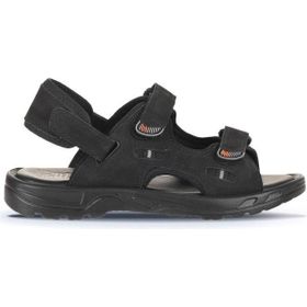 Bueno Shoes 25MS1405 Siyah Nubuk Deri Erkek Sandalet