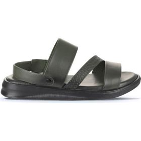 Bueno Shoes 25MS2236 Haki Deri Erkek Sandalet