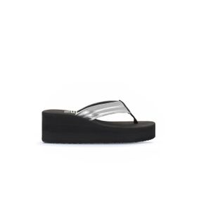 Bueno Shoes 26WT190664 Gümüş Soft Mat Ayna Dolgu Topuklu Kadın Terlik