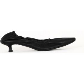Bueno Shoes 30WA24268 Siyah Deri Kadın Topuklu Ayakkabı