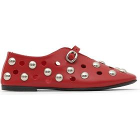 Bueno Shoes 30WA24272 Kırmızı Deri Kadın Düz Ayakkabı