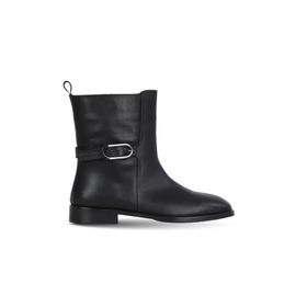 Bueno Shoes 30WB25554 Siyah Deri Kadın Düz Bot