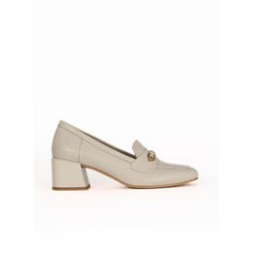 Bueno Shoes 33WA7656 Bej Deri Kadın Topuklu Ayakkabı