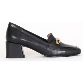 Bueno Shoes 33WA7656 Siyah Deri Kadın Topuklu Ayakkabı