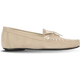 Bueno Shoes 39WA4129 Bej Süet Kadın Klasik Ayakkabı