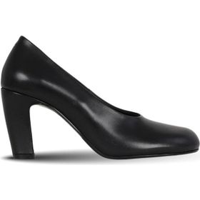 Bueno Shoes 42WA6243 Siyah Deri Kadın Topuklu Ayakkabı
