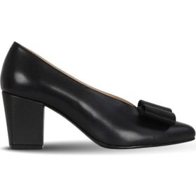 Bueno Shoes 42WA6326 Siyah Deri Kadın Topuklu Ayakkabı
