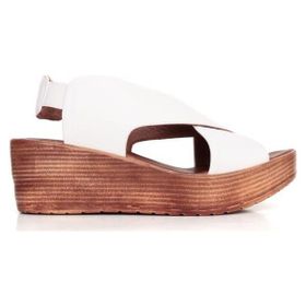 Bueno Shoes 9L3402 Beyaz Deri Kadın Sandalet