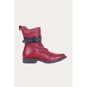 Bueno Shoes Amf Deri Siyah Kadın Düz Bot