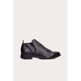 Bueno Shoes Amf Deri Siyah Kadın Düz Bot