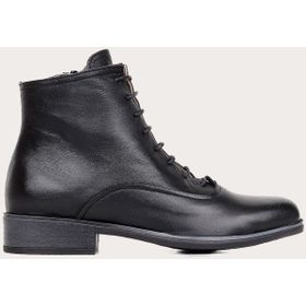 Bueno Shoes Amf Deri Siyah Kadın Düz Bot