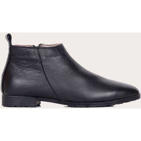 Bueno Shoes Amf Deri Siyah Kadın Düz Bot