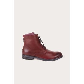 Bueno Shoes Bordo Deri Kadın Dolgu Topuklu Bot