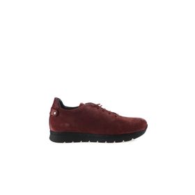 Bueno Shoes Bordo Deri Kadın Dolgu Topuklu Bot