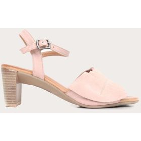 Bueno Shoes Deri Pudra Kadın Topuklu Sandalet
