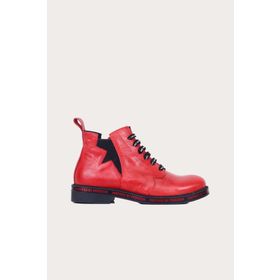 Bueno Shoes Kırmızı Deri Kadın Topuklu Bot