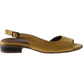 Bueno Shoes Sarı Deri Kadın Topuklu Sandalet