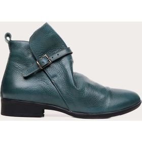Bueno Shoes Yeşil Deri Kadın Düz Bot