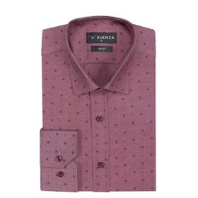 Buenza 3B5M0221D338 Kahverengi Slim Fit Uzun Kol Erkek Gömlek