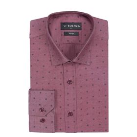 Buenza 3B5M0221D338 Kahverengi Slim Fit Uzun Kol Erkek Gömlek