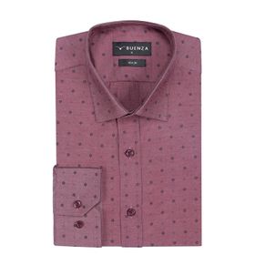Buenza 3B5M0221D338 Kahverengi Slim Fit Uzun Kol Erkek Gömlek