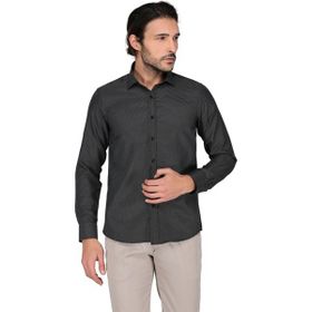 Buenza 3B8M0254D209 Siyah Ekose Uzun Kol Slim Fit Erkek Gömlek