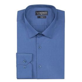Buenza 3W2M0221D011 İndigo Düz Renk Dar Kesim Yeni Erkek Gömlek