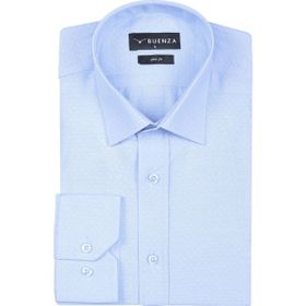 Buenza 41104 Açık Mavi Slim Fit Noktalı Erkek Gömlek