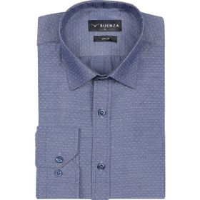 Buenza 41104 Lacivert Slim Fit Noktalı Erkek Gömlek