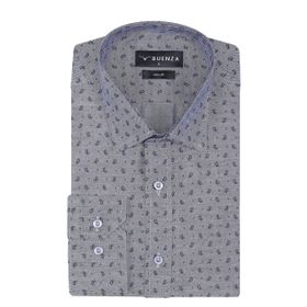 Buenza SRY 01 Gri Empirme Samre Slim Fit Uzun Kol Erkek Gömlek