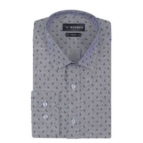 Buenza SRY 01 Gri Empirme Samre Slim Fit Uzun Kol Erkek Gömlek