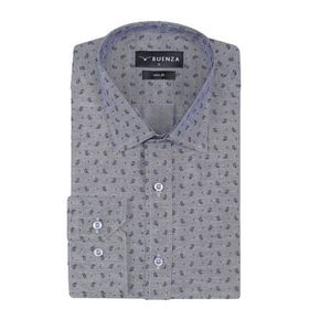 Buenza SRY 01 Gri Empirme Samre Slim Fit Uzun Kol Erkek Gömlek