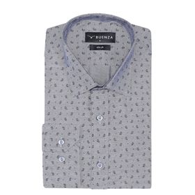 Buenza SRY 01 Gri Empirme Samre Slim Fit Uzun Kol Erkek Gömlek
