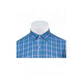 Buenza SRY 047 Yeşil Soft Ekose Slim Fit Uzun Kol Erkek Gömlek
