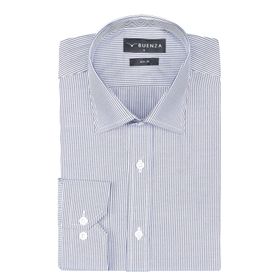 Buenza SRY 1029 Lacivert Uzun Kol Slim Fit Erkek Gömlek