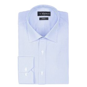 Buenza SRY 1029 Mavi Uzun Kol Slim Fit Erkek Gömlek