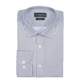 Buenza SRY 408 Beyaz Empirme Licra Uzunkol Slim Fit Erkek Gömlek